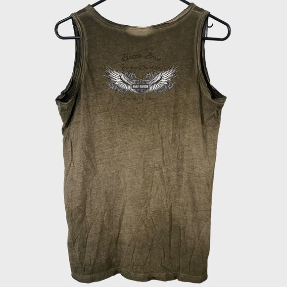 Vintage Harley Davidson Distressed Tank Top Womens Size Large Sleeveless Studded - Picture 4 of 12